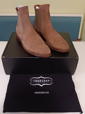 Thursday Boot Co. Boots Mens 16 Sandstone Brown Cavalier Chelsea Suede Leather